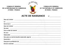 Les pièces à fournir pour l’établissement de l’acte de naissance